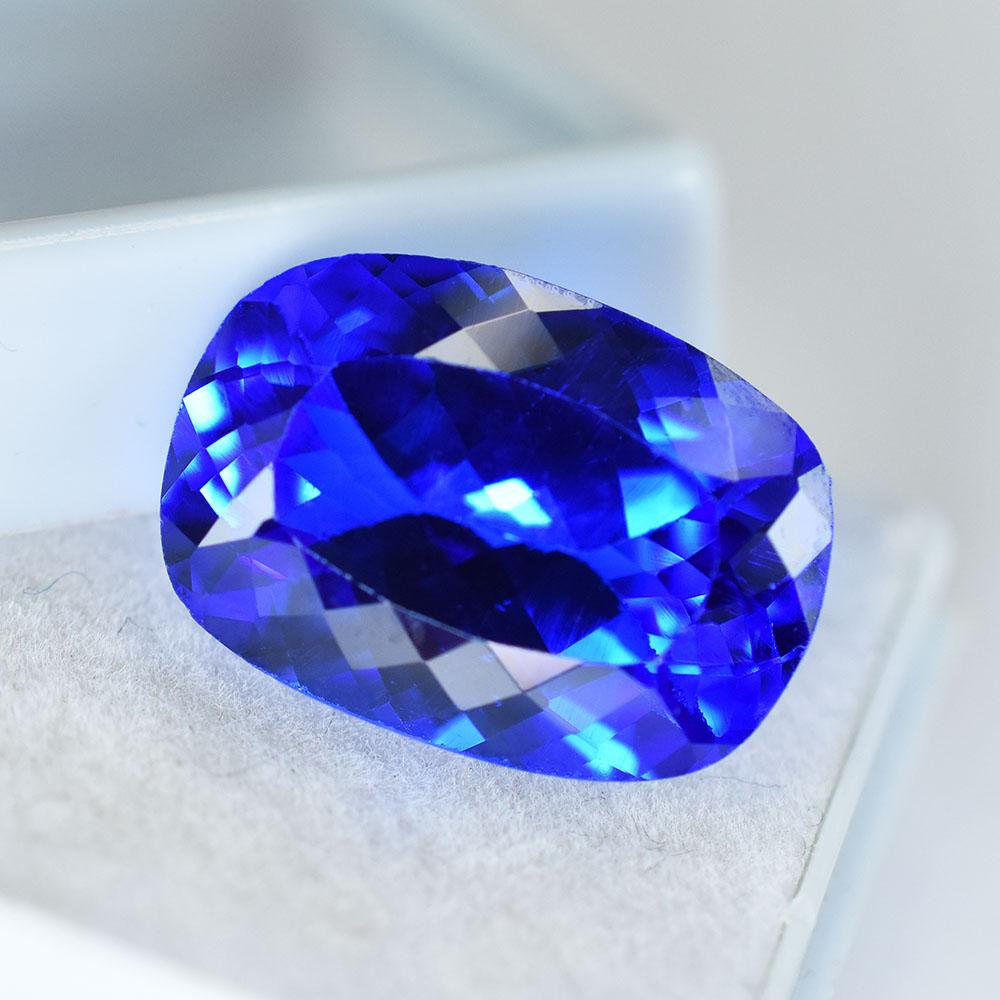 Natural Blue Sapphire Loose Gemstone 15.80 Ct Flawless Ceylon Cushion September Birthday Birthstone