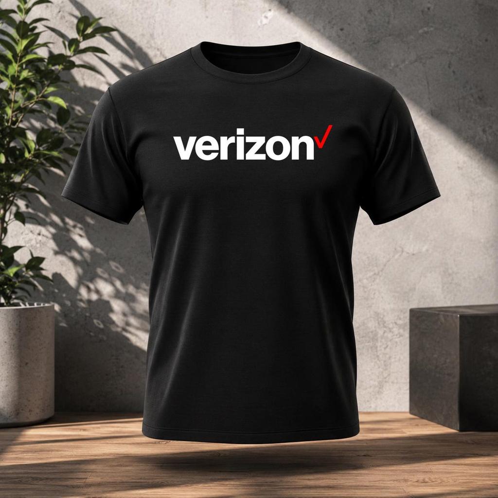 Verizon Shirt, Telecom Company Tee, Technology Gift, Wireless Network T-Shirt, Tech Logo Shirt