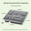Disposable Multi-Compartment Food Containers with Lids