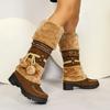 Damen Winter Pelzige Rutschfeste Plateau-Sneaker/Stiefel - Dicke Plateau-Höhenerhöhung