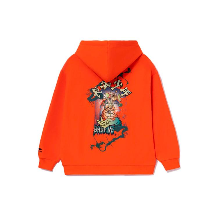 Sudadera Li Ning Badfive Unisex Naranja Llamarada Neón AWDRF91-2