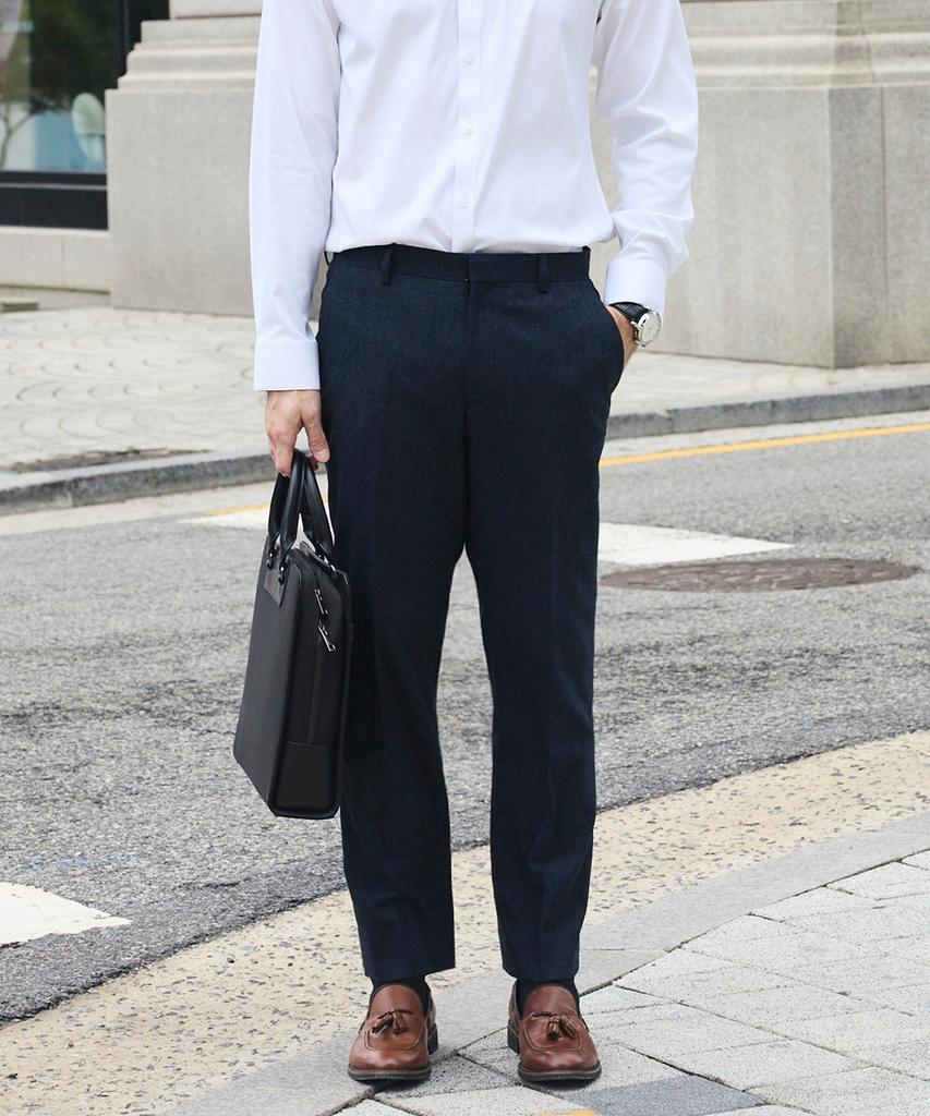 STCO Italy Reda 99% Wool Two-Tone Suit Setup Navy (Classic Fit)_Ssjud92Set (A Type)