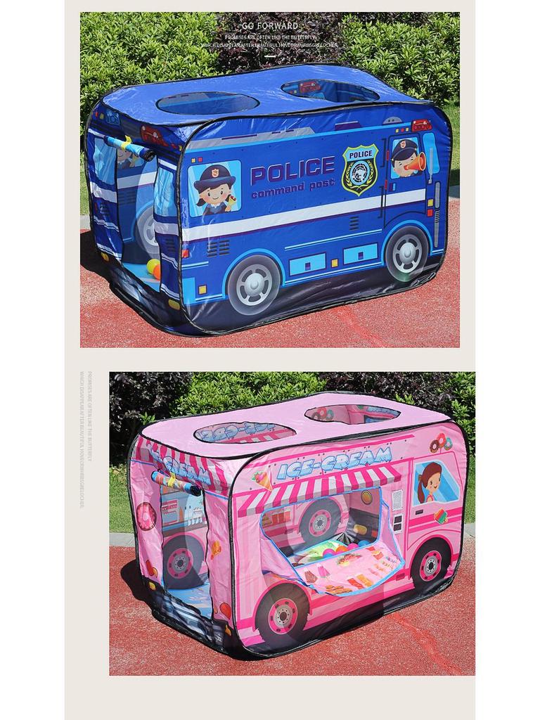 Kids' Car-Themed Tent Playhouse for Indoor/Outdoor