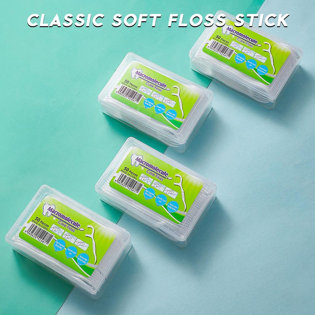 50 Household Boxed Disposable Plastic High-strength Tooth Cleaning Tools