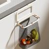 No-Drill Folding Trash Bag Holder Wall Mounted Hanging Trash Holder for Kitchen
