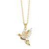 High End Cubic Zirconia Hummingbird Necklace for Women Trendy Korean Style Light Luxury Anti-Allergy Jewelry Accessory