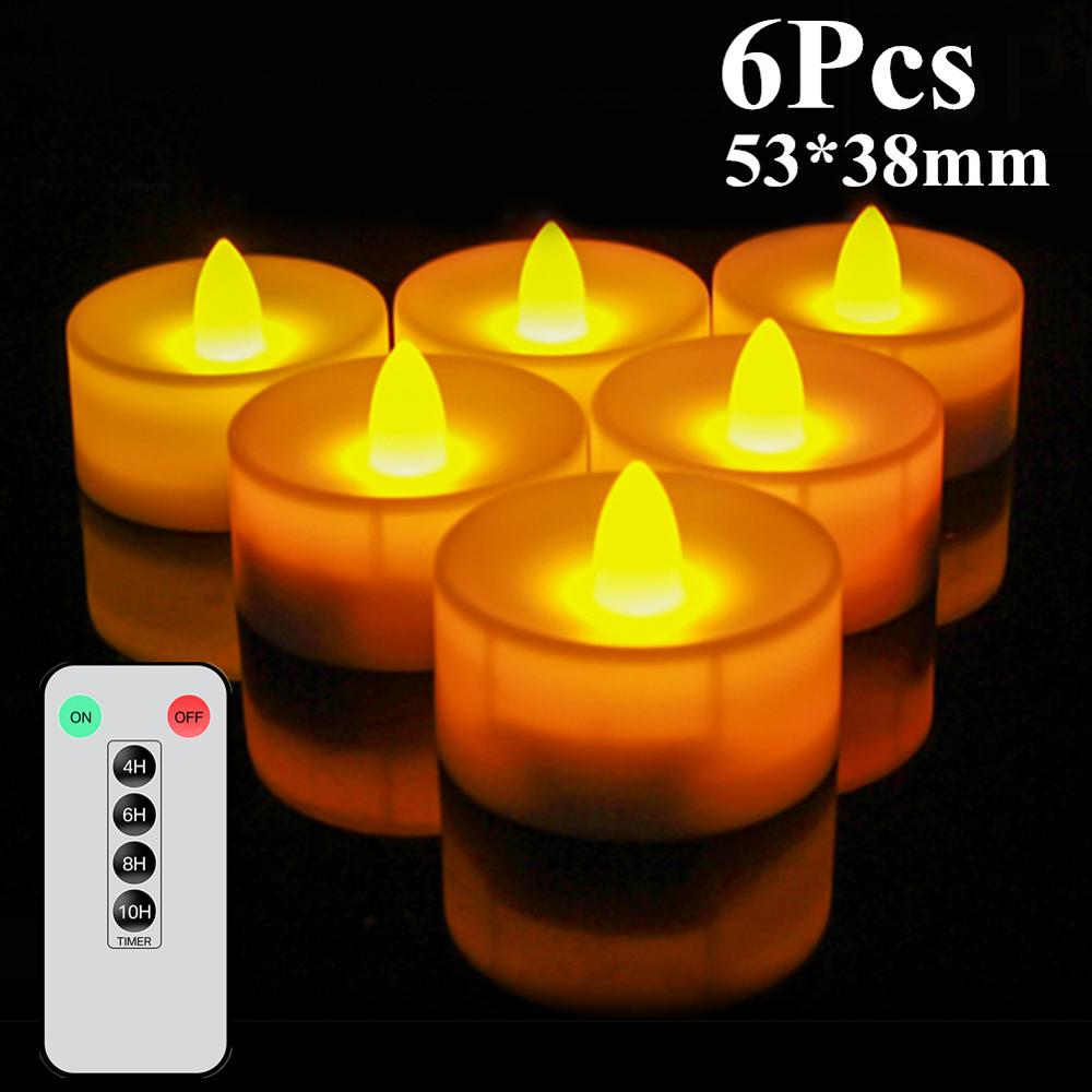 3/6/12 Pezzi Candele LED Senza Fiamma Tea Light Lampada Creativa Alimentata a Batteria Illuminazione Decorativa per Casa Matrimonio Festa di Compleanno Dropshipping