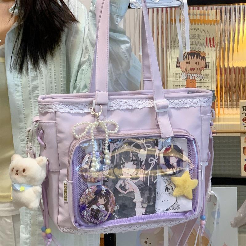 Japanese Ins New High-value, Fresh, Sweet and Transparent Pain Bag, Girl Light and Large-capacity Tote Bag