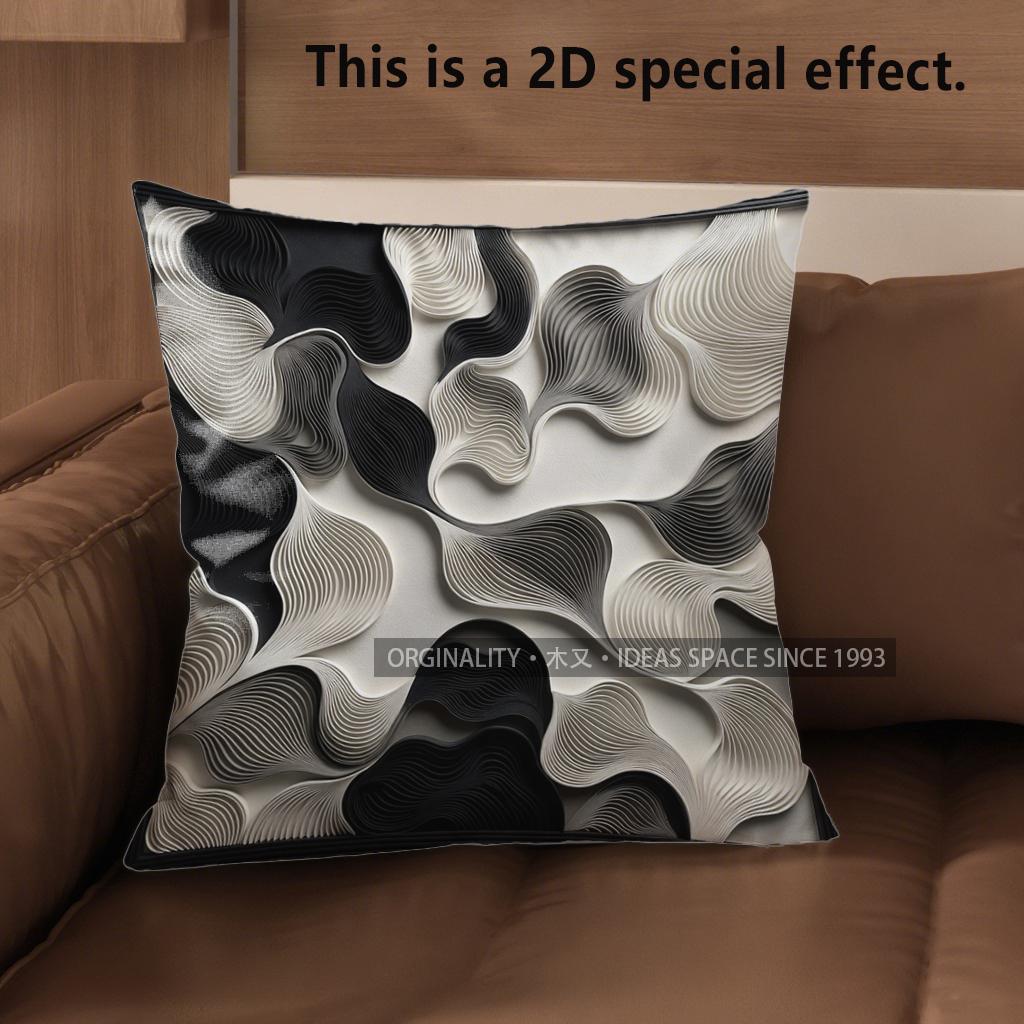 2D Modern Abstract Pattern Digital Print Pillow Covers Pattern Cushion Cover Suitable For Sofa Bedroom Car Pillow Cover