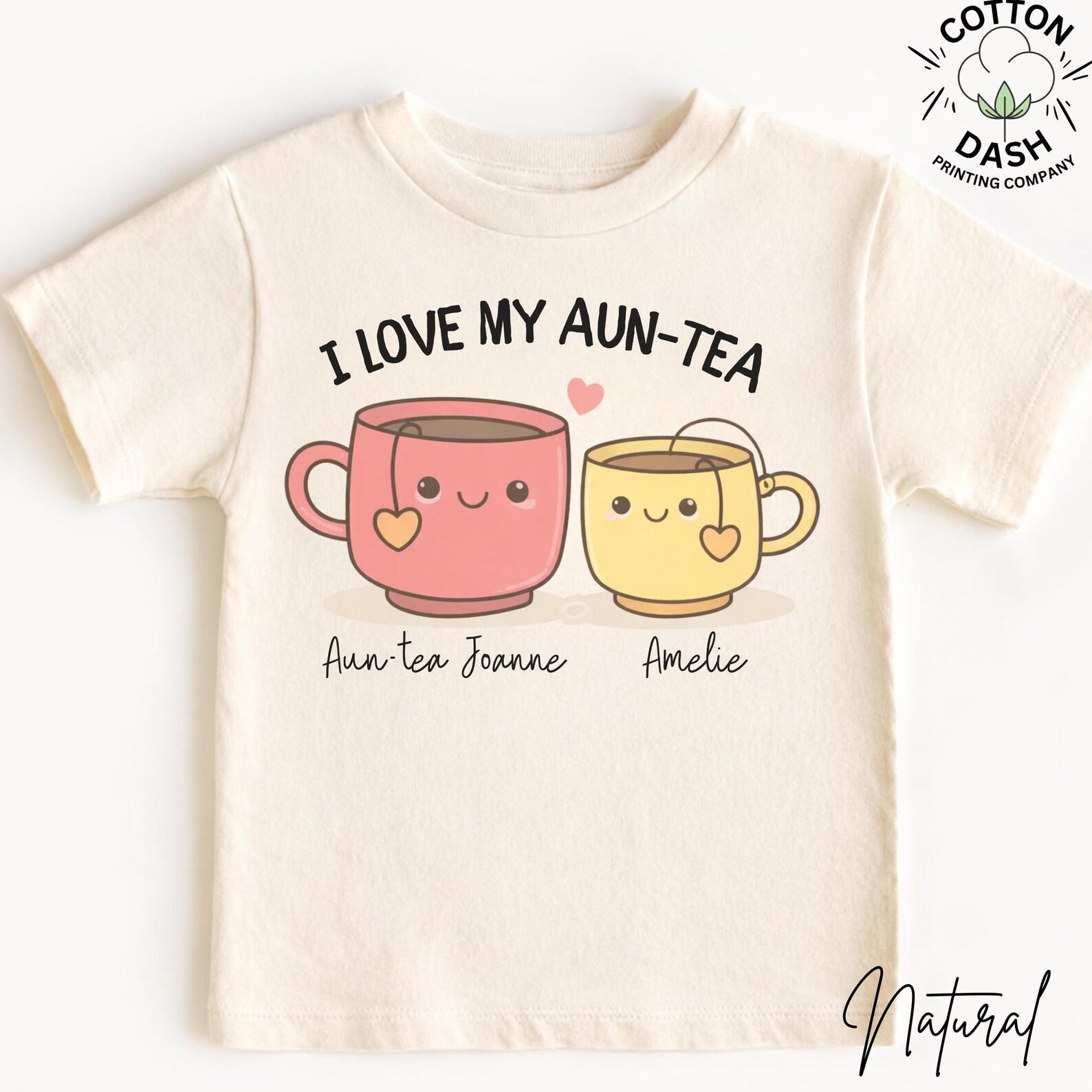 Cute I Love My Aunty Shirt for Niece Gift from Aunt, Nephew Aunt Shirt, Aunt Matching Outfit, Cute Auntie Gift for Kids , Aunt Baby Shirt 100