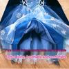 Girls' Elsa Princess Long-Sleeve Cosplay Costume Dress for Spring, Autumn, and Winter - Perfect for Halloween, Birthdays, and Evenings.