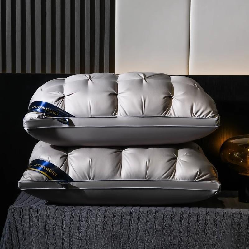 1PC Luxury 5-Star Hotel Quality Pillow, 48*74 Cm- Deep Sleep Neck Support, Non-Collapse High Pillow Core for All Seasons