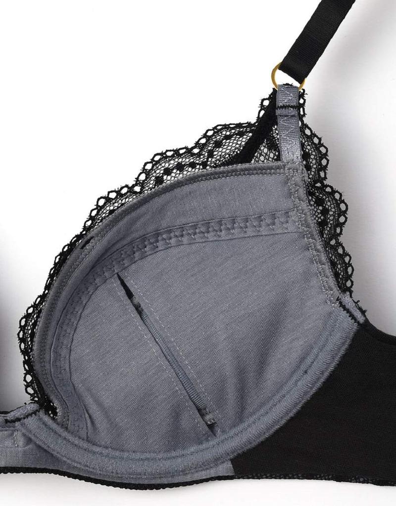 Unnanacool Women's Bitter Dot Cotton 3/4 Cup Bra, Size E75 (Japan Size 2L)