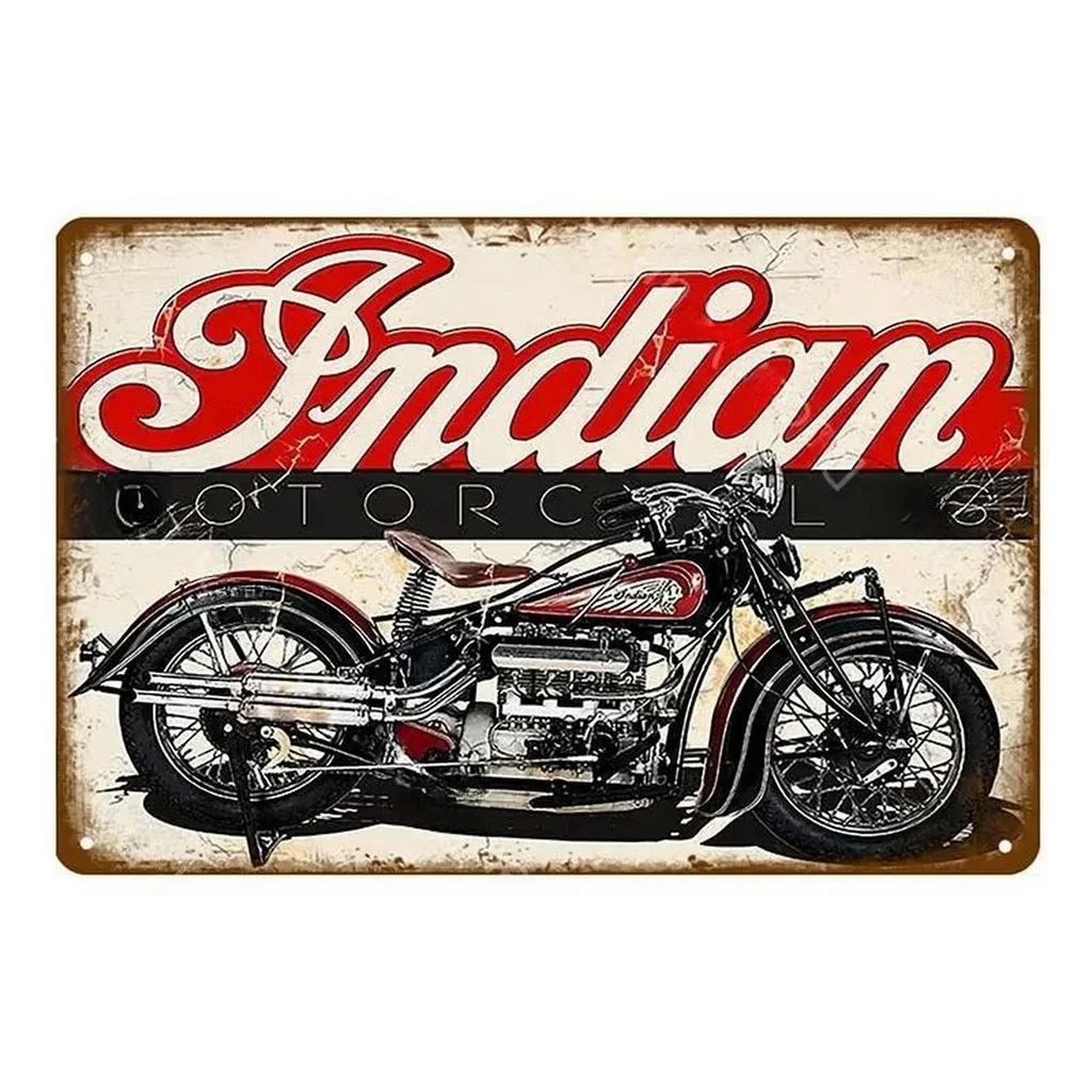 Plaque Metal Tin Signs Old Motorcycles Wall Decoration Vintage Art Posters Iron Painting for Man Cave Home Cafe Garden Club B