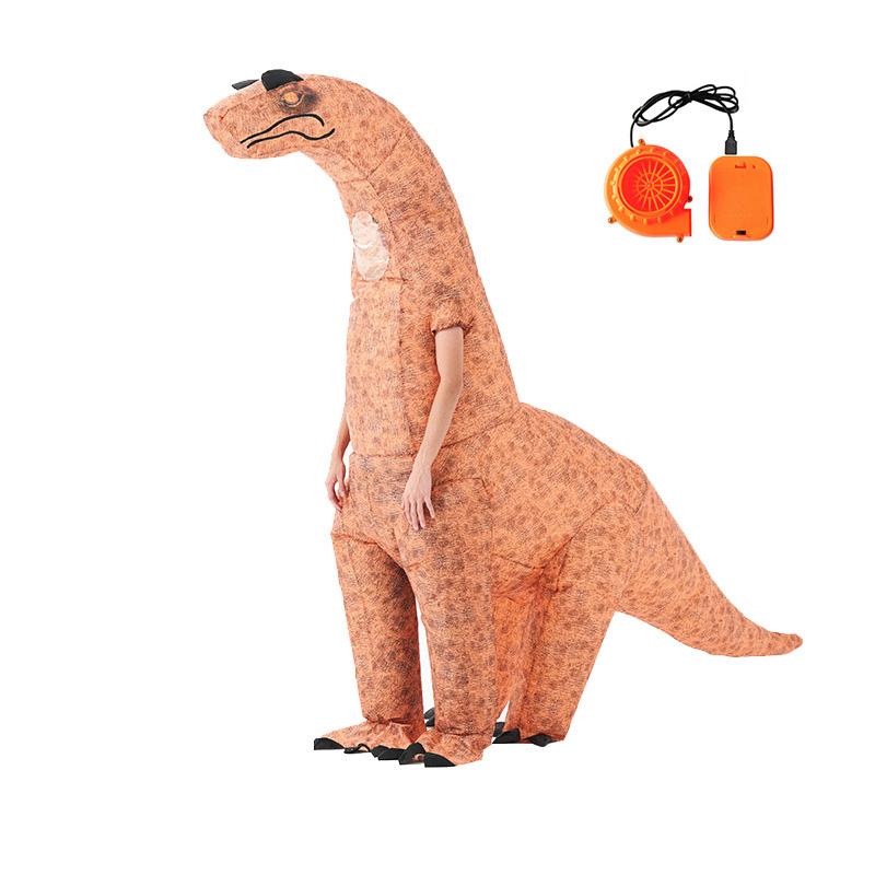 

Надувной костюм динозавра брахиозавра, для взрослых 150-190cm оранжевый