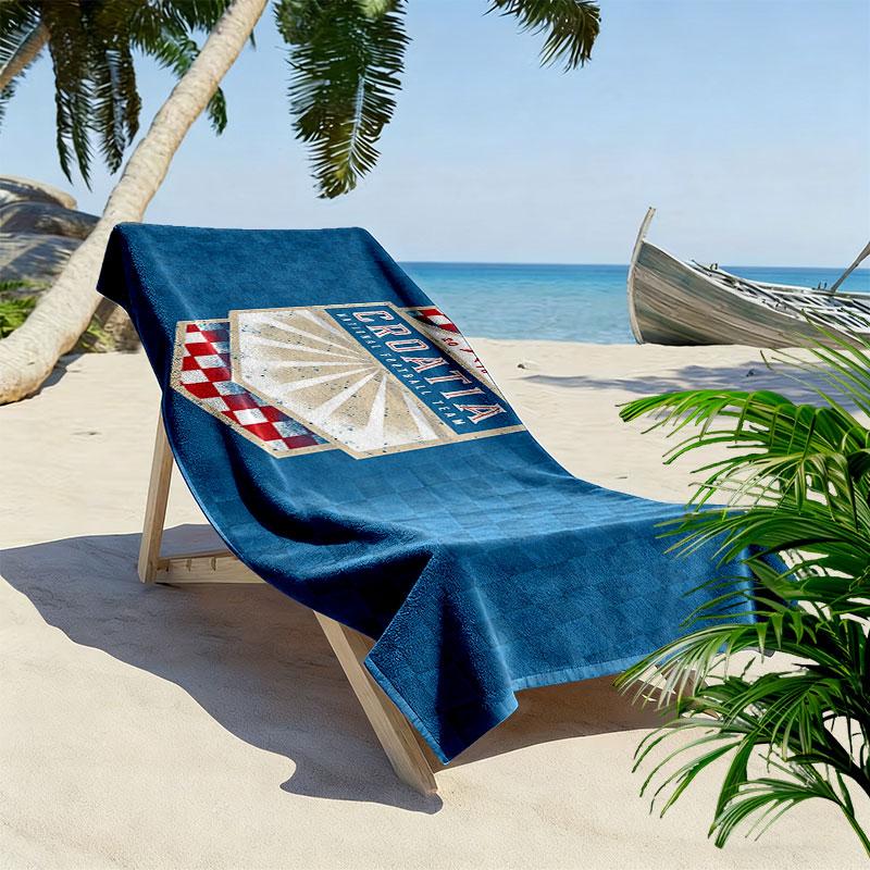 CRO logo Print Beach Towel, Large Soft Quick Dry Towel for Beach Camping Swimming