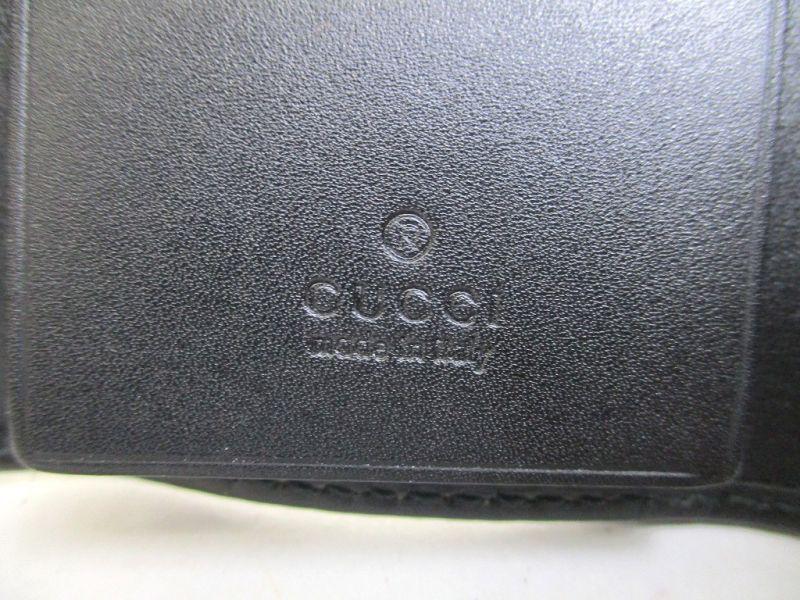 Authentic GUCCI GG Imprimee Black Leather 6 Pics Key Cases #a163  Open Box