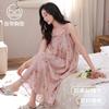 Lyocell Nightgown with Chest Pad, Women's Summer Suspender Pajamas, Maternity Plus Size, Cool Thin Tencel Dress.