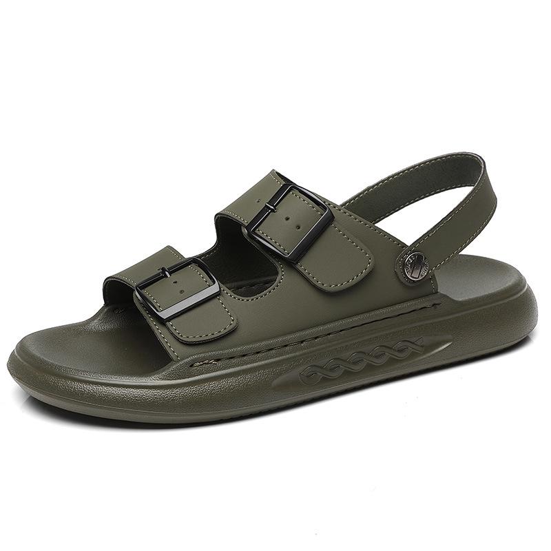 

Sandals for Men s 2026 Summer New Fashion Versatile Cool Slippers Wear Non-slip Beach Shoes Men s Sandals Shoes for Men 38 зелёный