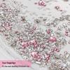 Christmas Nail Art Zirconia Rhinestone Pack: Mini Steel Beads, Pearls, Trapezoid Flatback for DIY Nail Decoration.