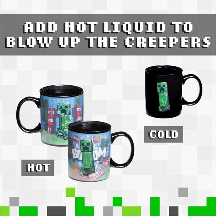 Mug - PALADONE - Minecraft Creeper - Porcelain/Ceramic/Stoneware - Green - Dishwasher Safe