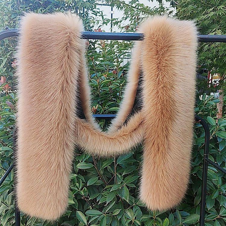 Long Catwalk Scarf Shawl Neck Scarf High-end All-in-onenew Arrivalheattechthickened Imitation Fur Women's Scarf