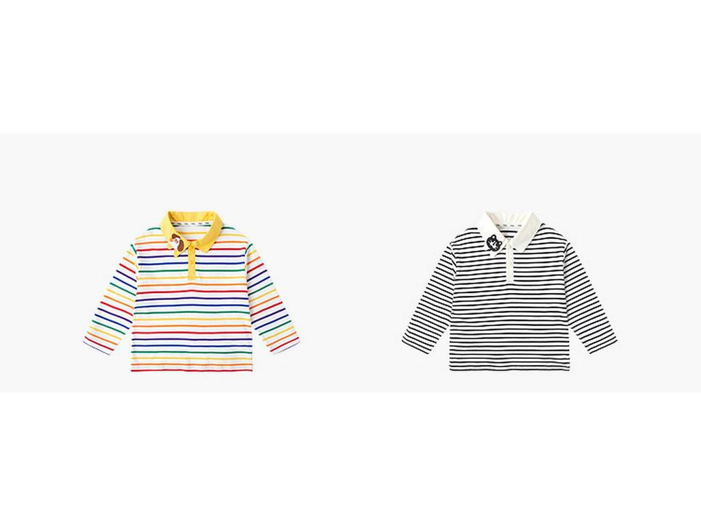 100% Cotton Dudu Home Kids Polo T-Shirt - Spring Arrival: Long Sleeve Boys & Girls