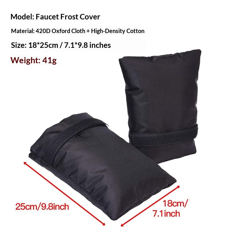 1Pcs Faucet Cover Winter Black Outdoor Waterproof Freeze Protection Insulation Outside Garden Faucet Tap Reusable Protector