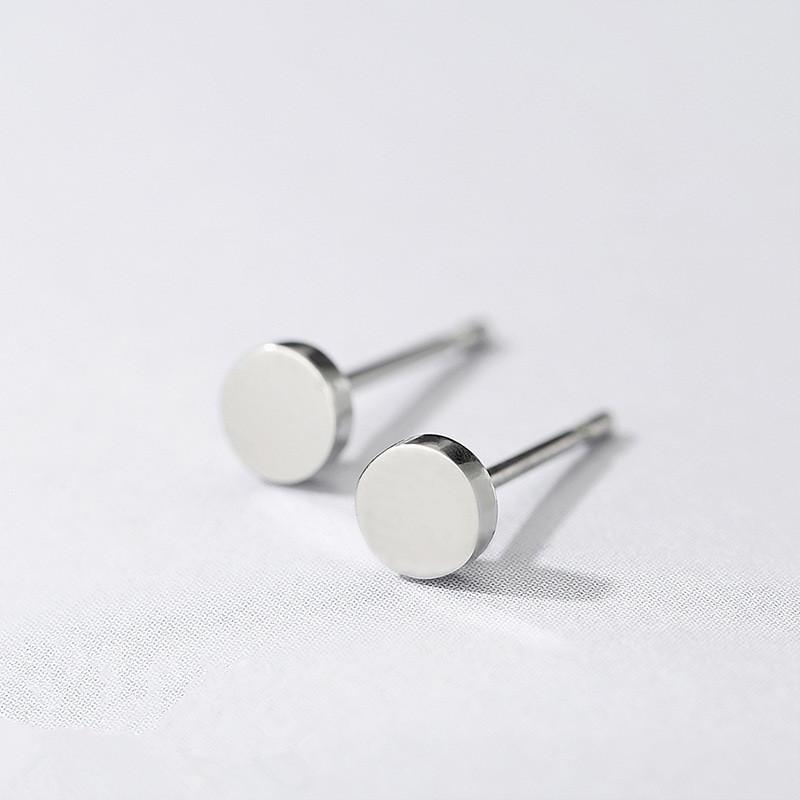 Korean Version Of Simple 316l Stainless Steel Fashion Round Personality Mini Earrings 