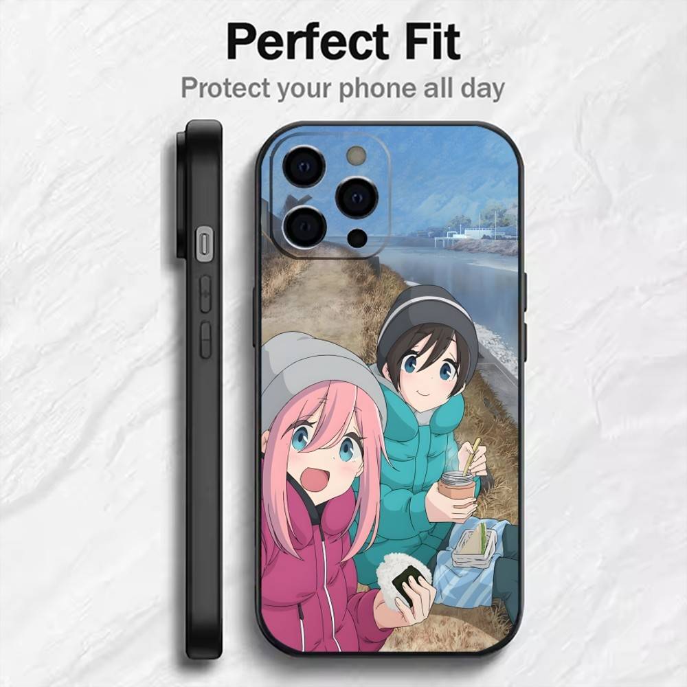 Rin Ainme L-Laid-Back C-Camp Season3 Phone Case For iPhone17,16,15,14,13,12 Plus,Max Soft Silicone Black Cover