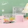 1Pcs 4-Layer Pvc Transparent Makeup Bag, Travel Toiletry Organizer & Multi-Purpose Pencil Case For Students