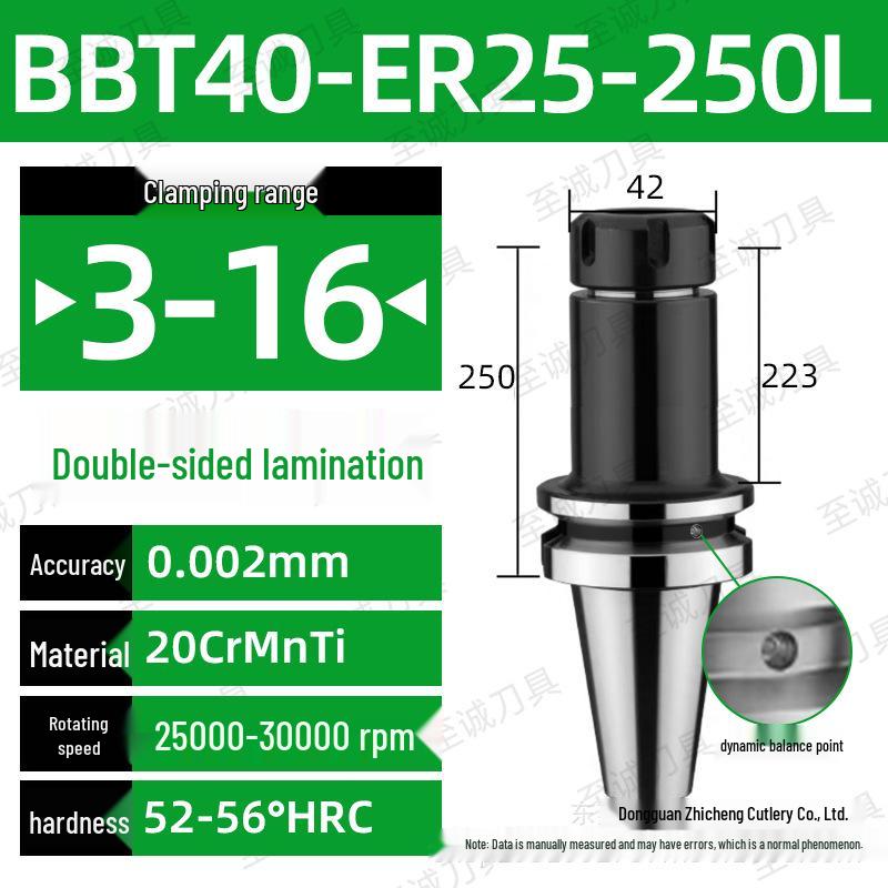 CNC-Hochgeschwindigkeits-Doppelseitiger BBT30/40/50-ER20/25/32 Werkzeughalter mit Dynamischer Auswuchtung