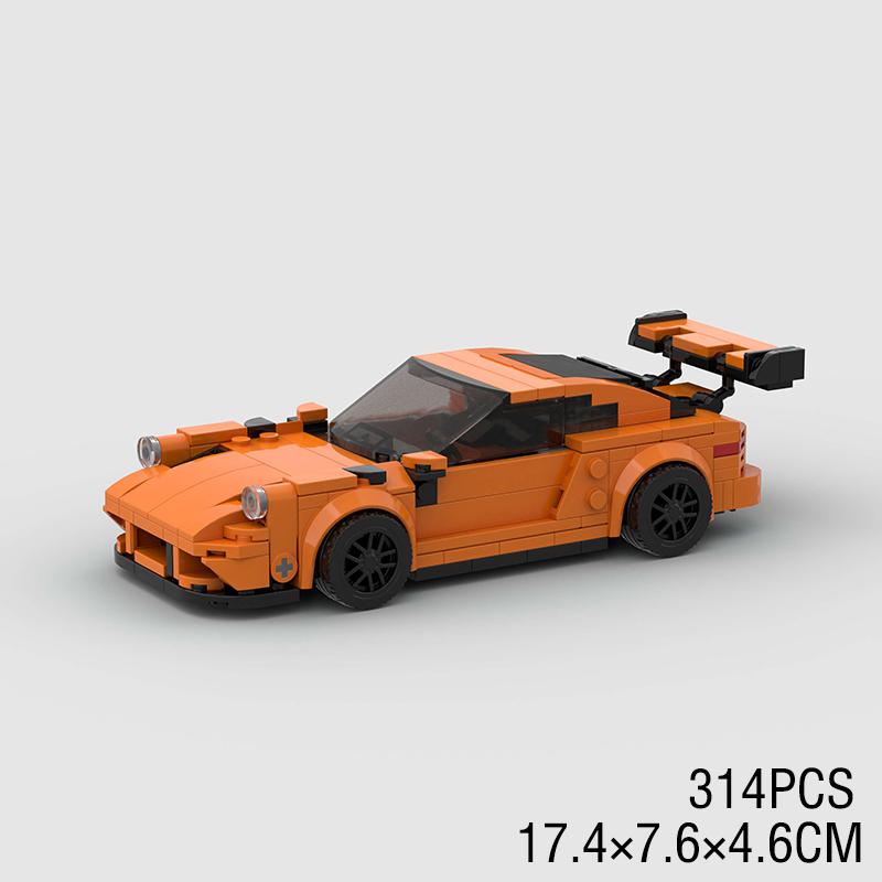 Moc City Speed Car Rally Sport Vehicle Racer ae86 M8 Model Building Blocks R34 Racing Super Technique Brick Christmas Gift