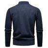 Herren Casual Fleece Pullover Herbst Winter Strickwaren Halber Reißverschluss Gestrickte Pullover Herren