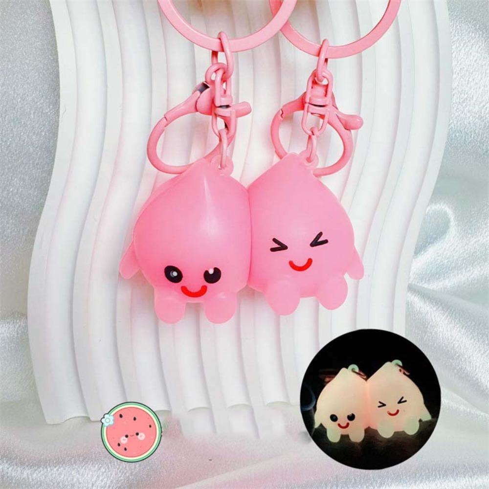 2pcs/set Luminous Doll Little Burning Man Keychain Pendant Cartoon Couple Pendants Gifts