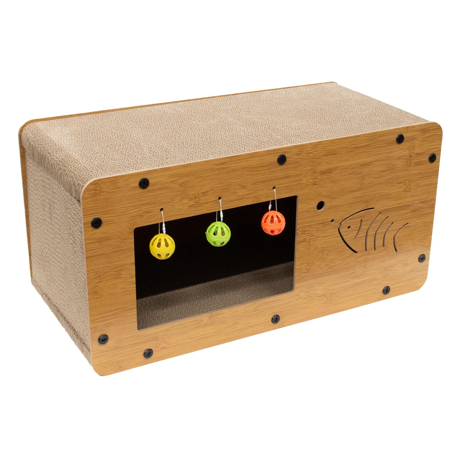 

Cat Cardboard House Scratching Post Cat House Cardboard House Toy Plaything Hideout Private Space Cardboard Box Scratching Post House Stress Relief