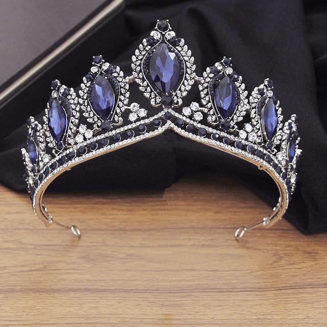 Великолепная хрустальная свадебная корона в винтажном стиле — фото 10