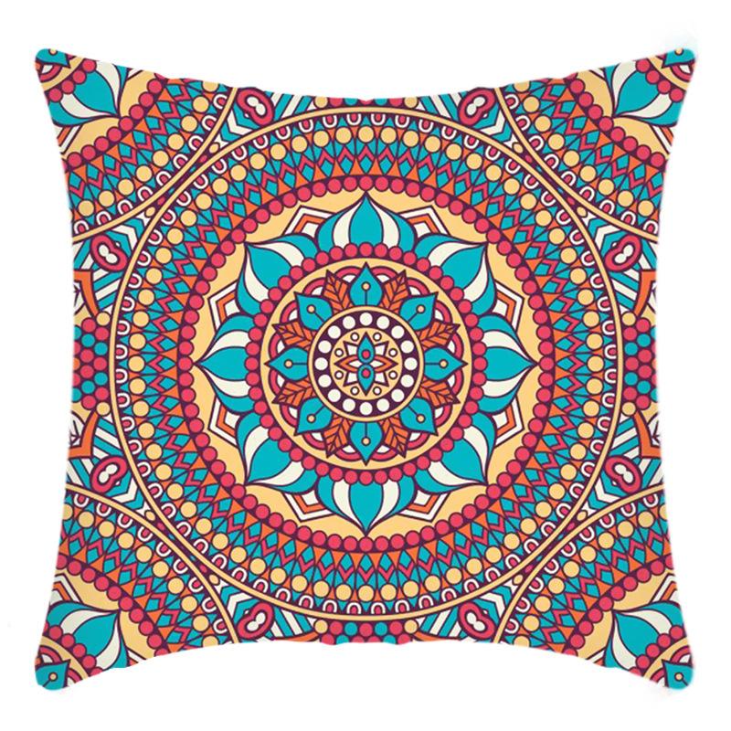 New Art Abstract Mandala Series Traditional Printed Pillow Household Sofa Cushion Cover