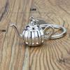Mini 3D Creative Coffee Keychain Metal Moka Pitcher Keyring Coffee Handle Keyring  Birthday Gift