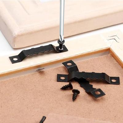 60Pcs Sawtooth Picture Hangers with Screws Metal Picture Frames Hangers for Hanging Wood Frames Paintings Enduring