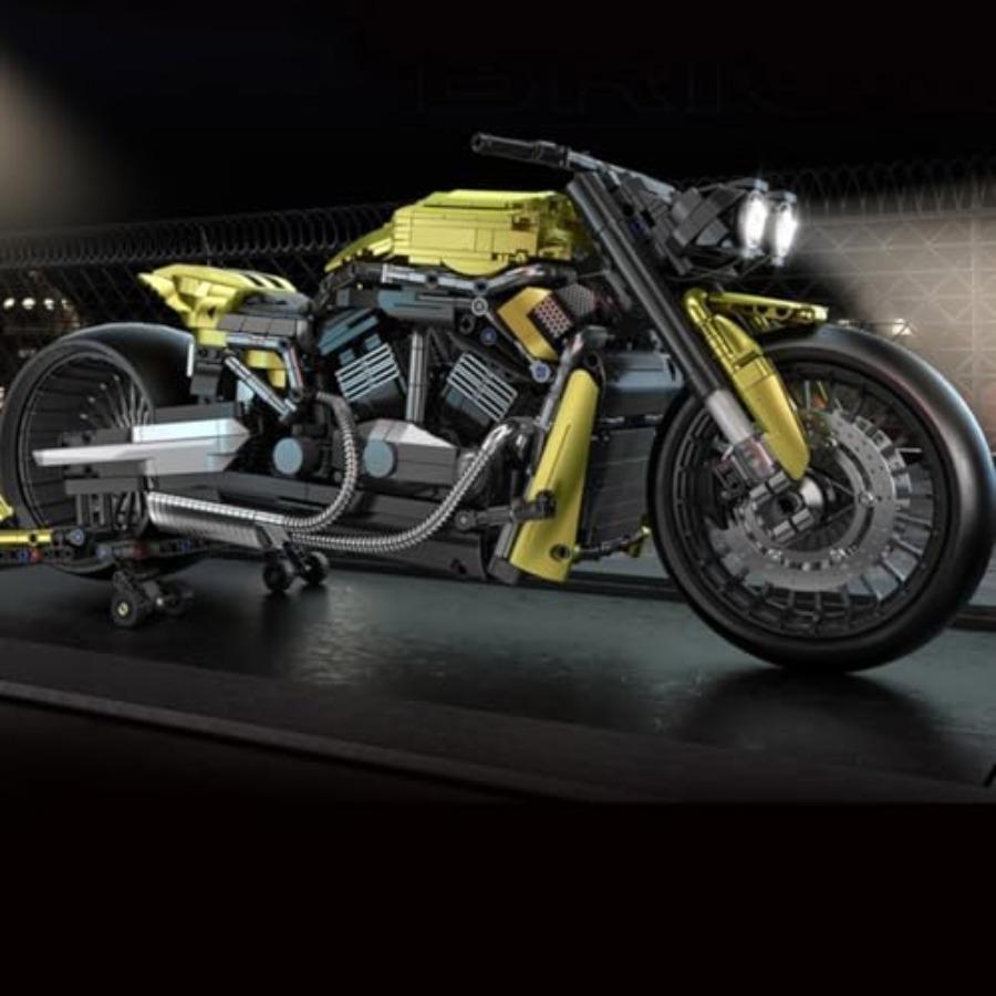 1:5 Scale Motorbike Building Blocks Model with Over 2400 Pieces Advanced LightUp Feature Realistic Design for and Adults Compat