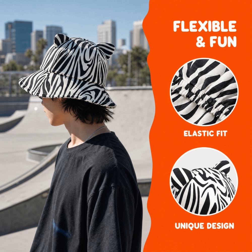 Cow/ Leopard Print Bucket Hat Cat's Ears Fisherman Hats New Panama Fishing Cap  Outdoor