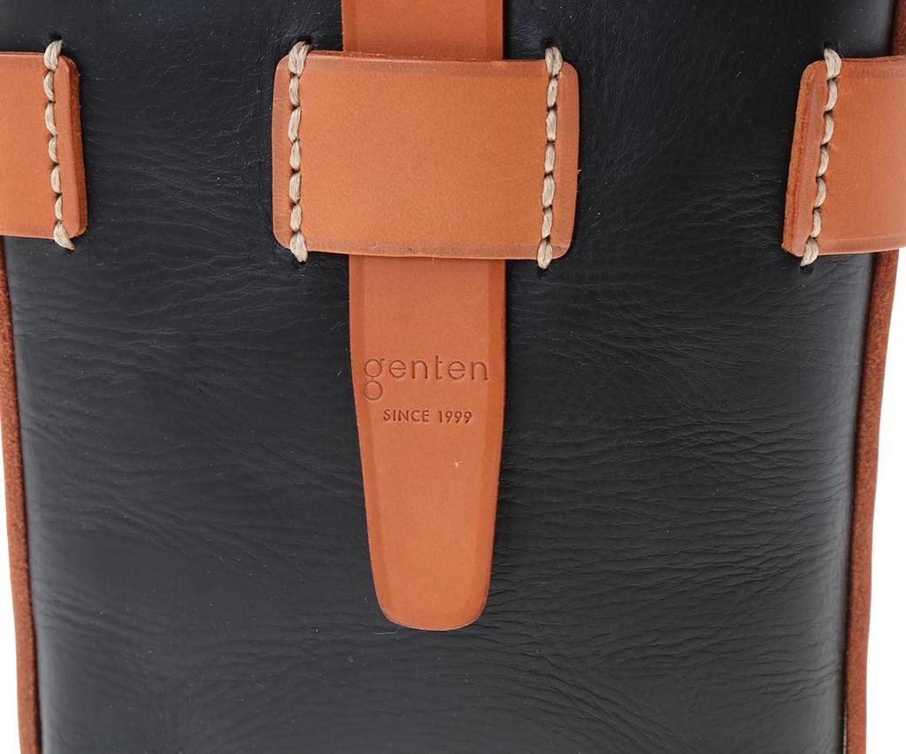 Genten Shoulder Bag Saddle Belt Nuova Vertical Compact Shoulder Bag Black Women's 43391-10