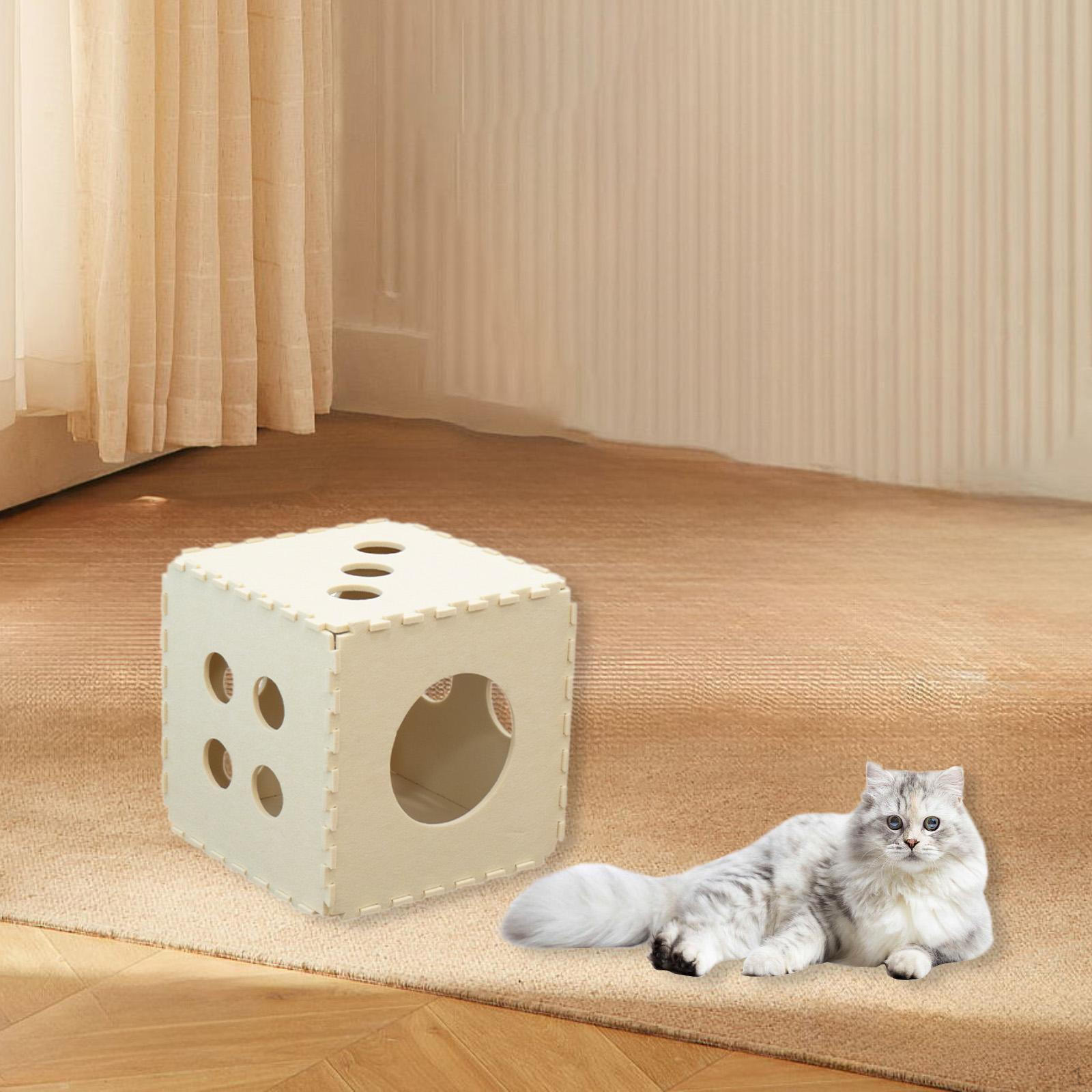 

Кровать для кошки, съемная войлочная кровать, домик для конуры, мягкое гнездо для питомца, укрытие, складная пещера для котят 30x30cm