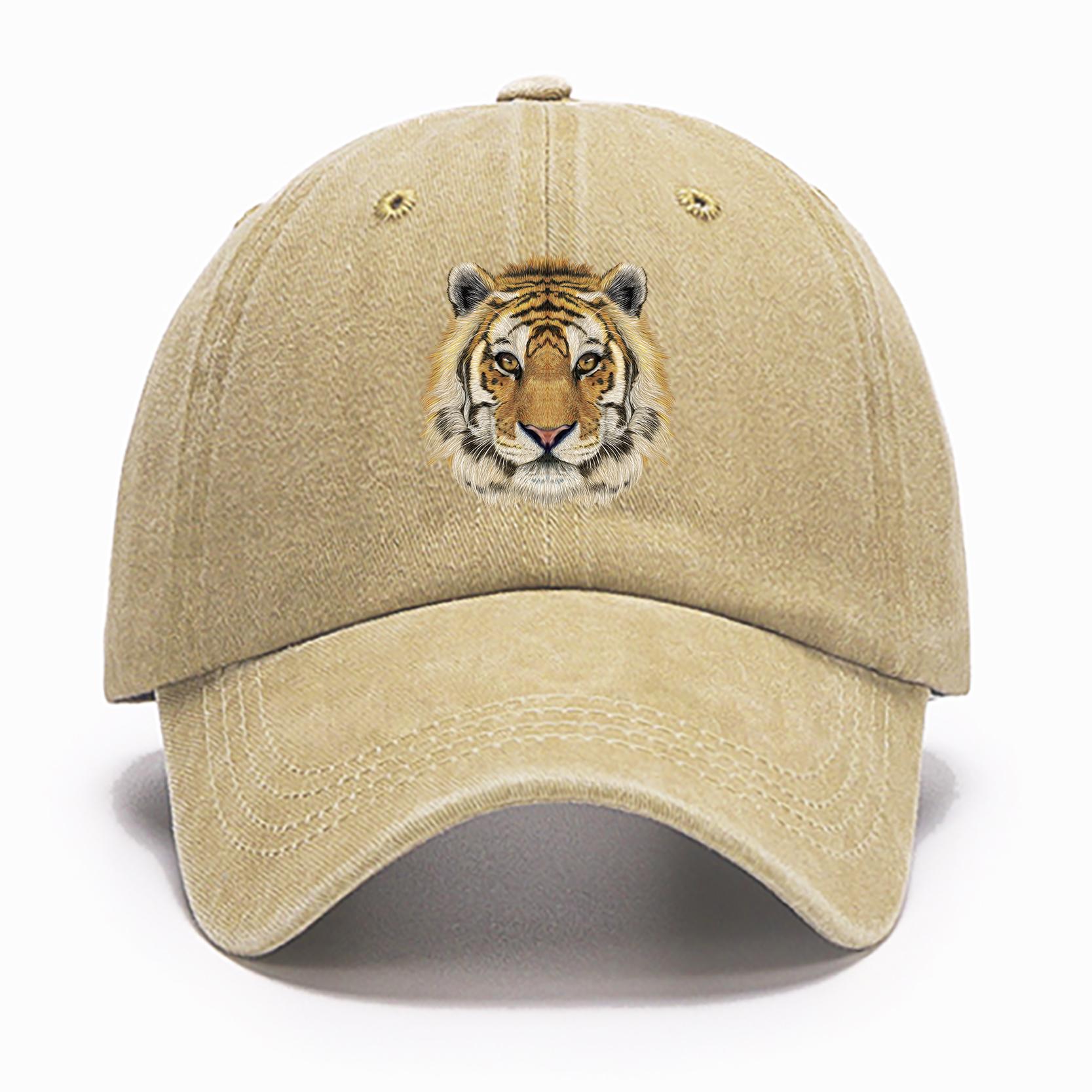 

Повседневная регулируемая бейсболка с тигровым принтом для женщин и мужчин (Темно-синий/черный/винно-красный/хаки/серый) as the picture хаки