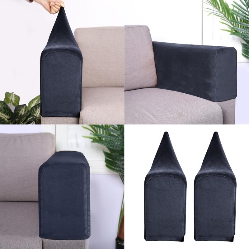Pack Of 2 Elastic Armrest Covers Universal Fit,Elastic Protections For Sofa Protections Against Stains And Scratches