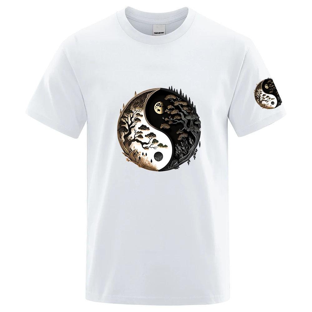 Tai Chi And Eight Trigrams Scenery 2025 New Unisexs Ordinary Thin Short Sleeve Round Neck Sport Fitness Breathable Tshirt