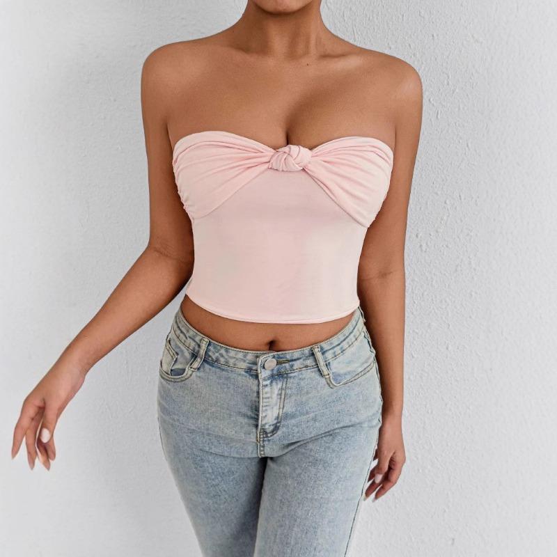 Summer Sexy Senior Pure Want To Put On The New Style of Women's Corset Slim Wrap Breast Crop Top