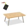 ATEPA Mini Faltbares Outdoor Solo Niedrig 15kg Gewicht Bett mit Freizeit-Tisch, Bambus, Kompakt, Klein, Tisch, Camping, Tisch, Kapazität, Aufbewahrung, Picknick,