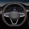 VFO1   Leather Car Steering Wheel Cover Protection Case Anti Slip Breathable Protector For Benz AMG A/B/C/E/S Class GLE C200L W220 W211